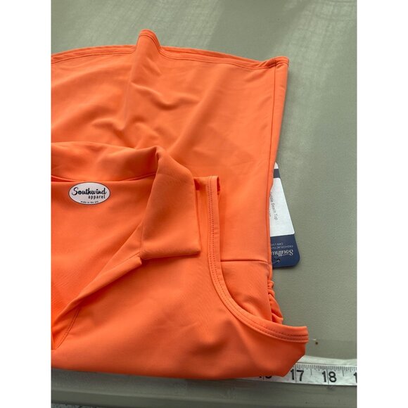 Southwind Pebble Beach Top Salmon Womens Small Sleeveless Collared Orange Golf - Picture 8 of 9